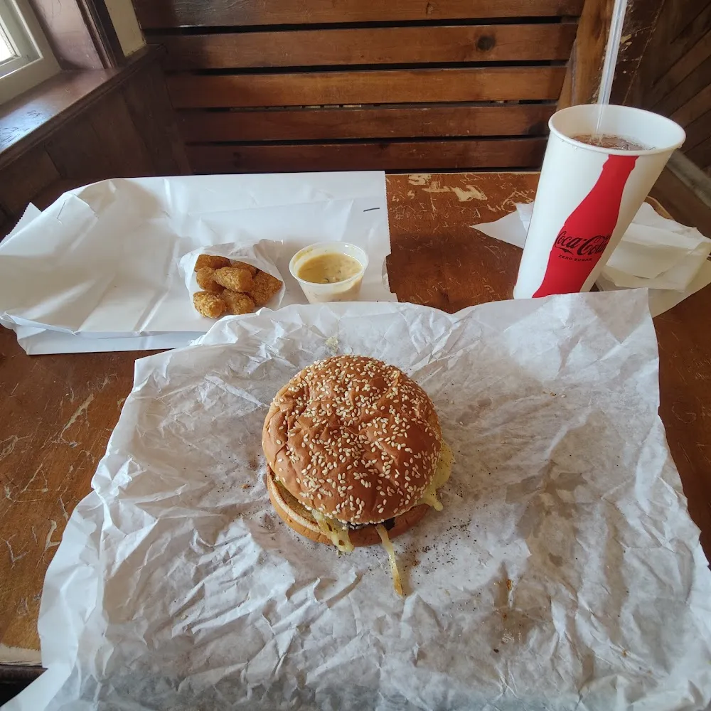 New Mexican Burger and Chile Con Queso Tater Tots