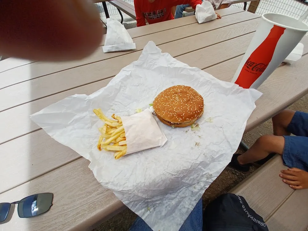 Regular Burger with Fries It Was Awsome